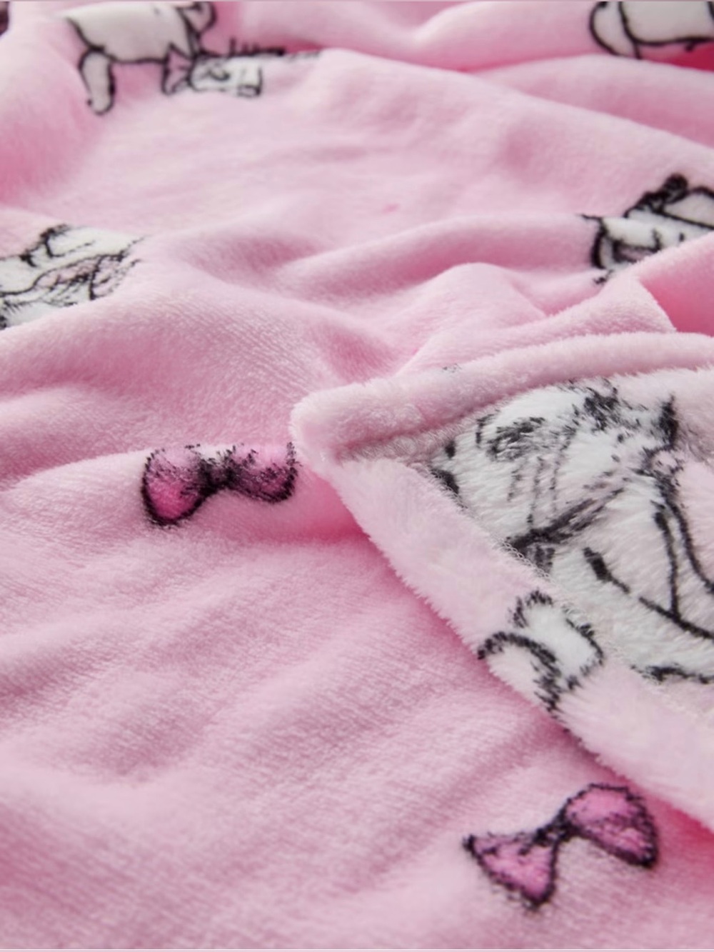 Disney x Primark Pink Aristocats βMarieβ Plush Throw Blanket *NWT - Picture 2 of 10